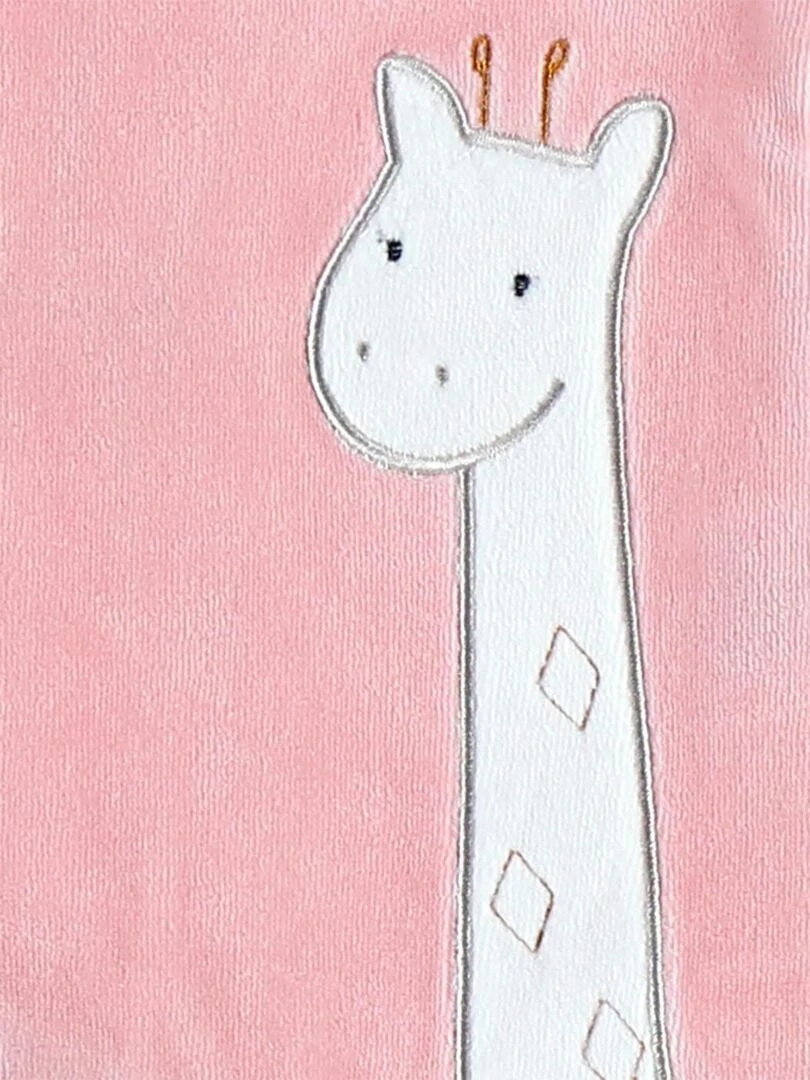 Pyjama dors bien girafe en velours    Noukie's   Rose
