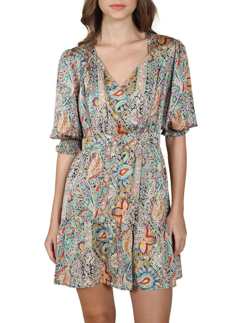 CHATTAWAK Robe courte droite Multicolore