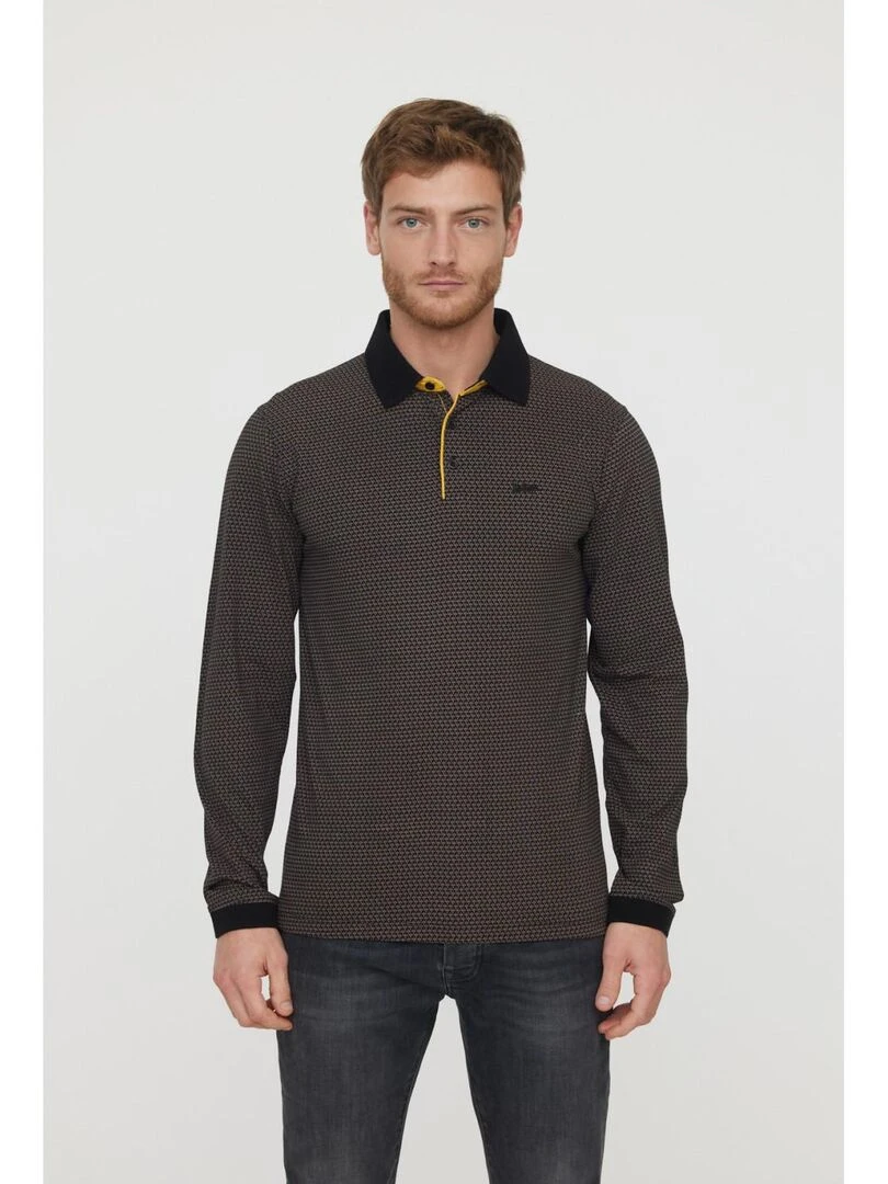 Lee Cooper T Shirt manches longues coton regular BUKAR Noir