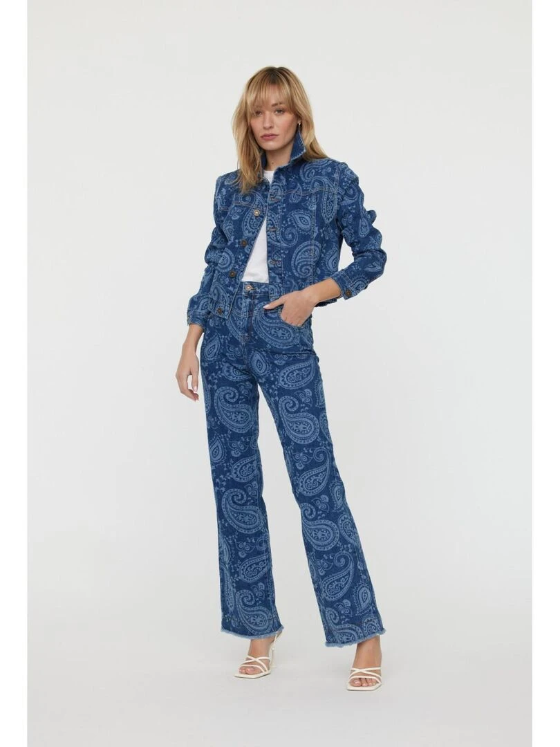 Lee Cooper   Jean coton flair JILIANE   Bleu