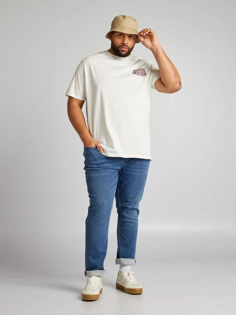 T shirt en maille jersey   Blanc