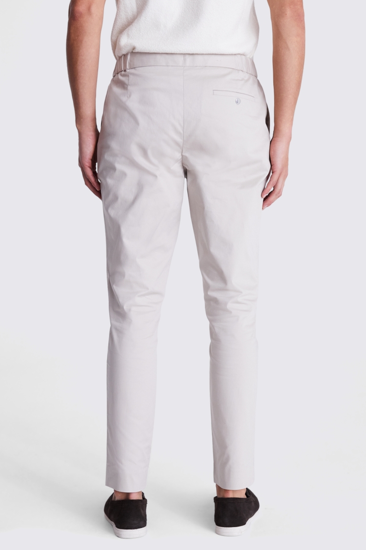 Slim Fit Light Grey Seersucker Trousers   Buy Online at Moss