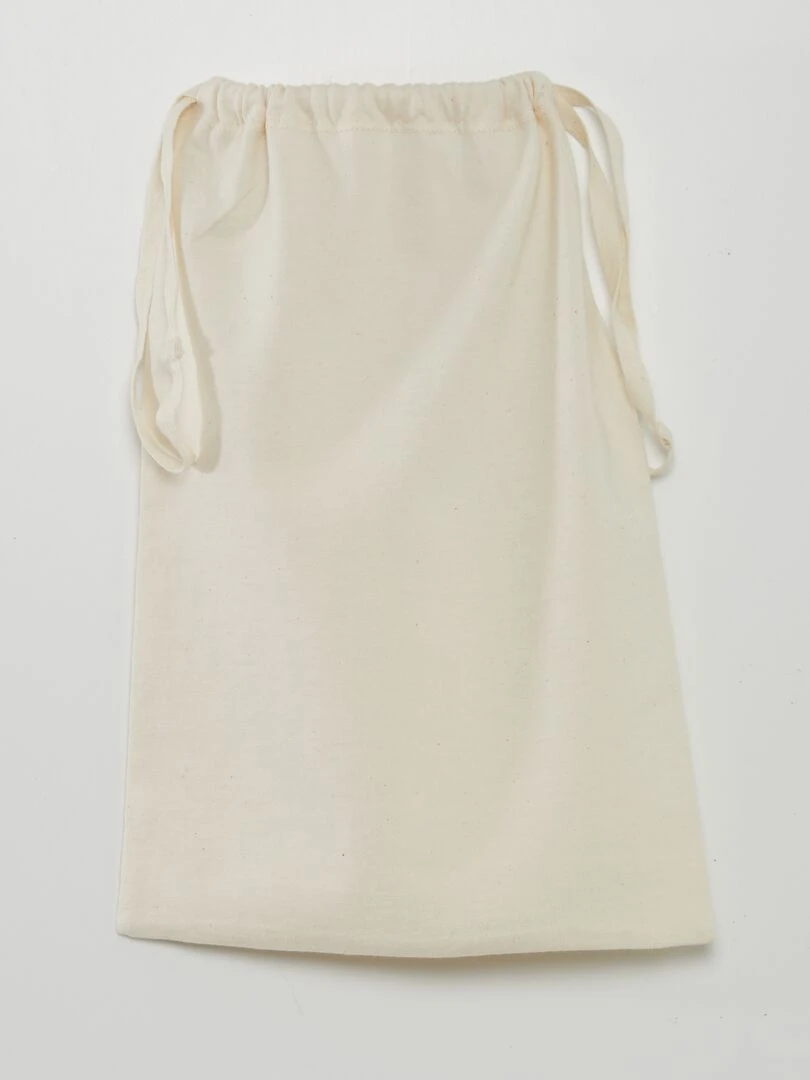 7 bodies unis + pochon de rangement   Beige