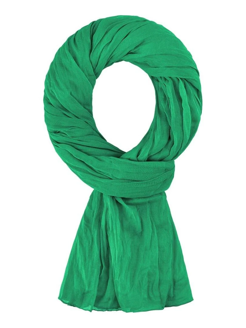 Chèche coton Uni Vert bouteille