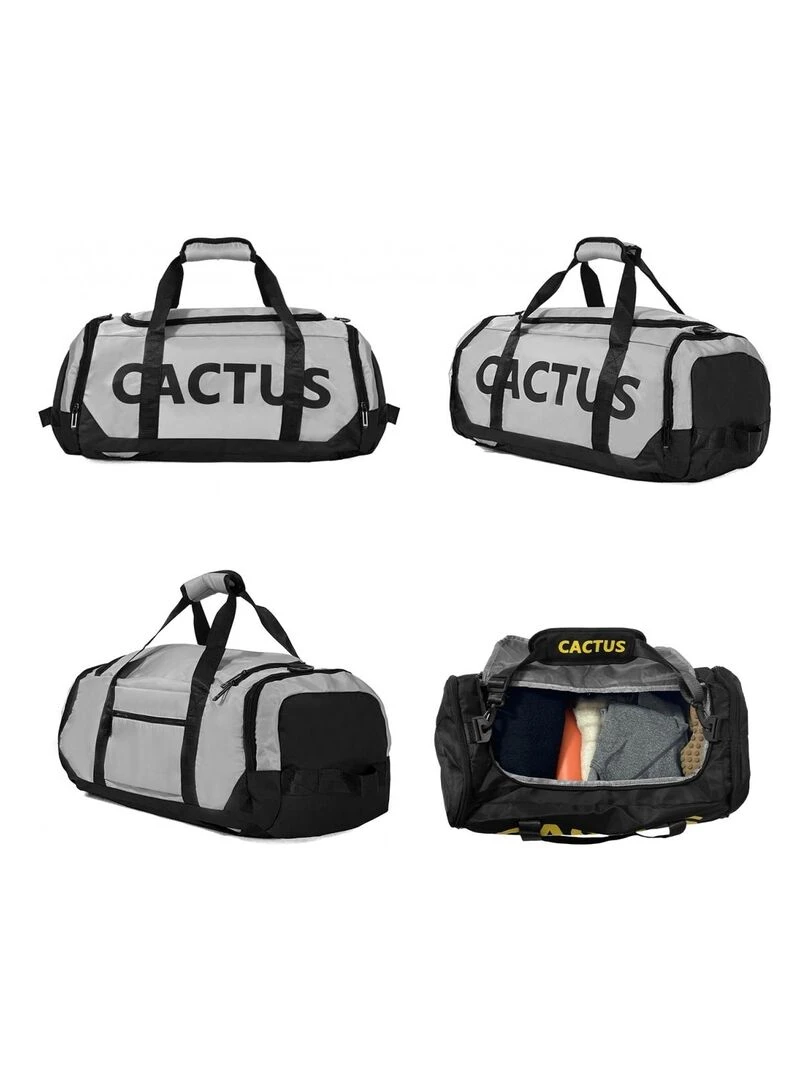 Sac de voyage week end et sport 50L 2en1 porté dos sa   Gris