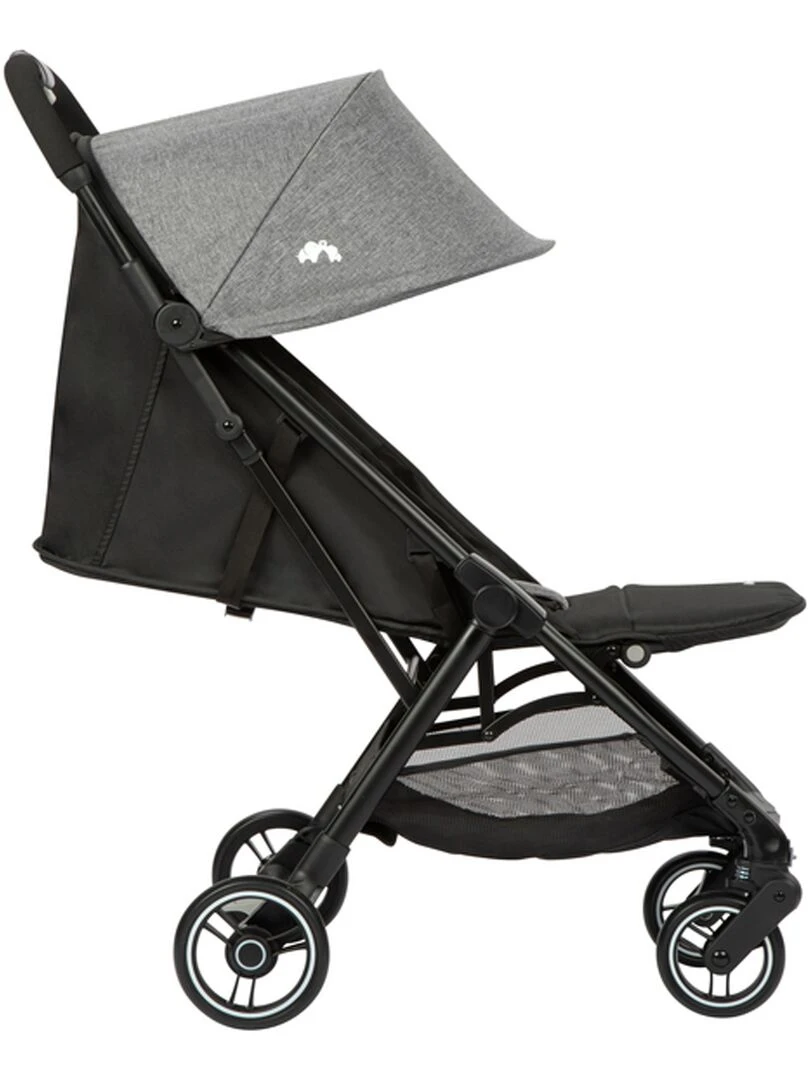 BEBECONFORT Poussette canne ultra compacte Bonny  pliage automatique  4 roues  Black Chic   Noir Gris