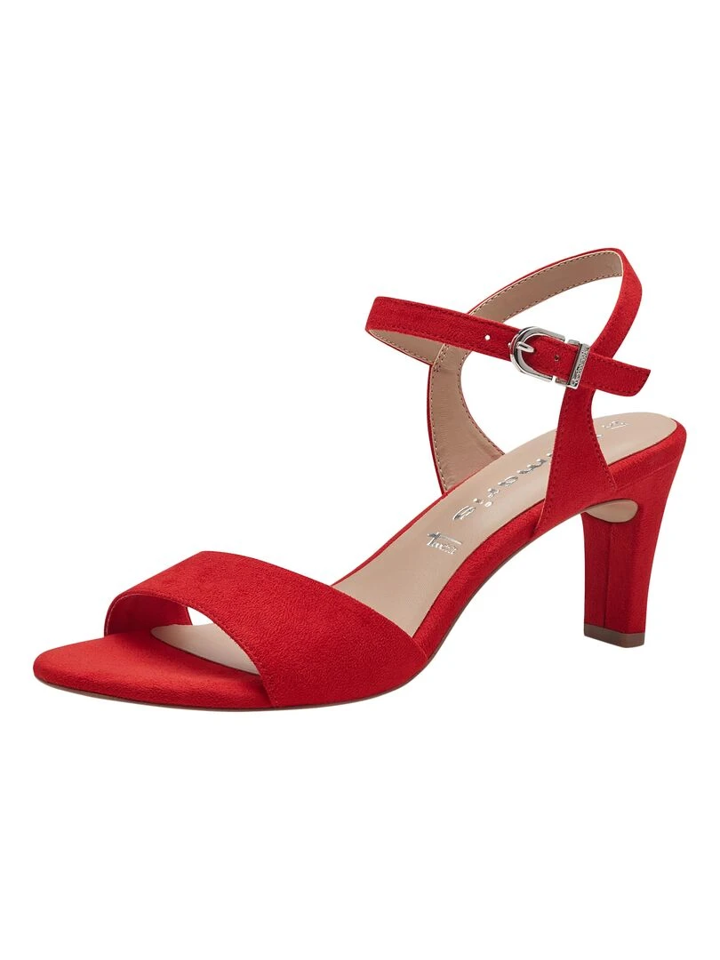 Sandales à Talon Cuir Tamaris Touch It   Rouge