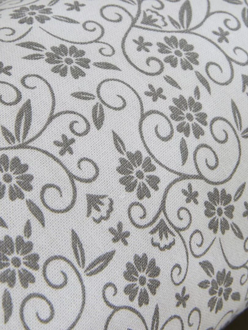 Coussin polochon déhoussable imprimé 'CHARME' 'TODAY'   Blanc