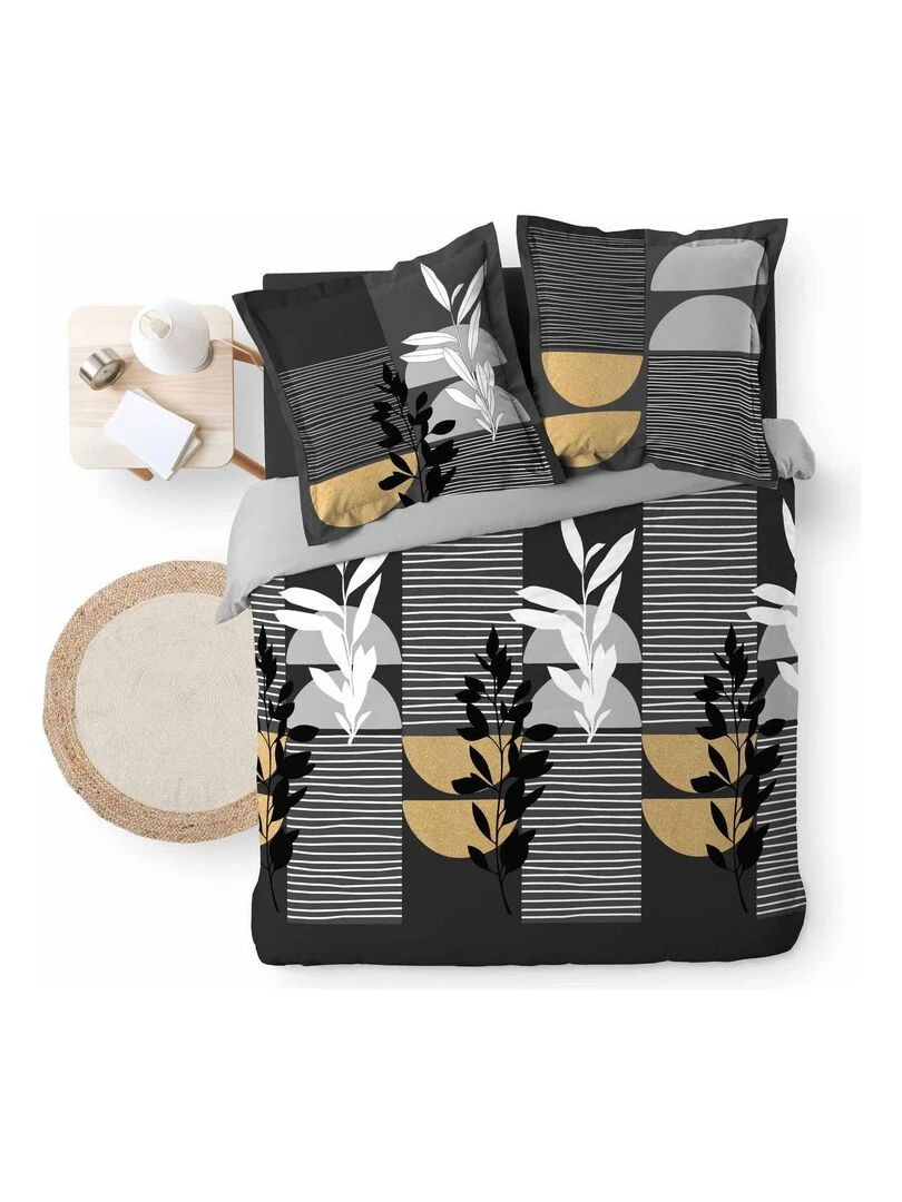 Parure Housse de couette + taie Collection Asiore Noir