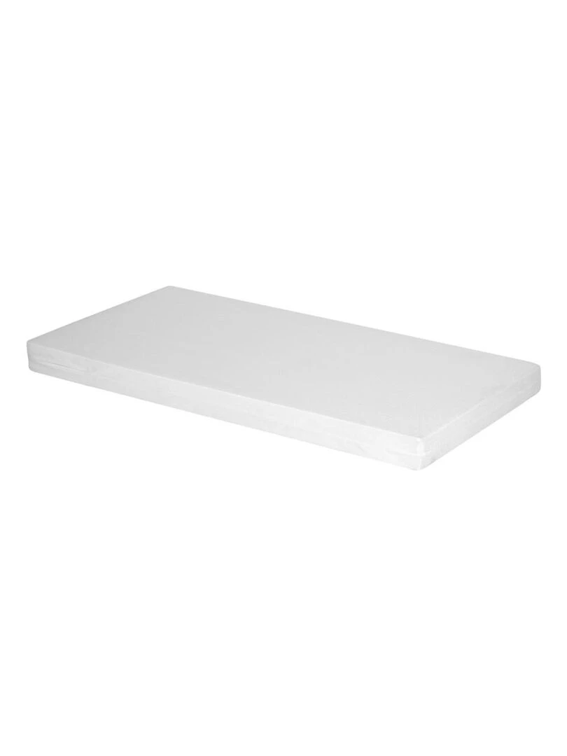 Matelas bébé Basic déhoussable   60 cm x 120 cm x 8 cm   Blanc