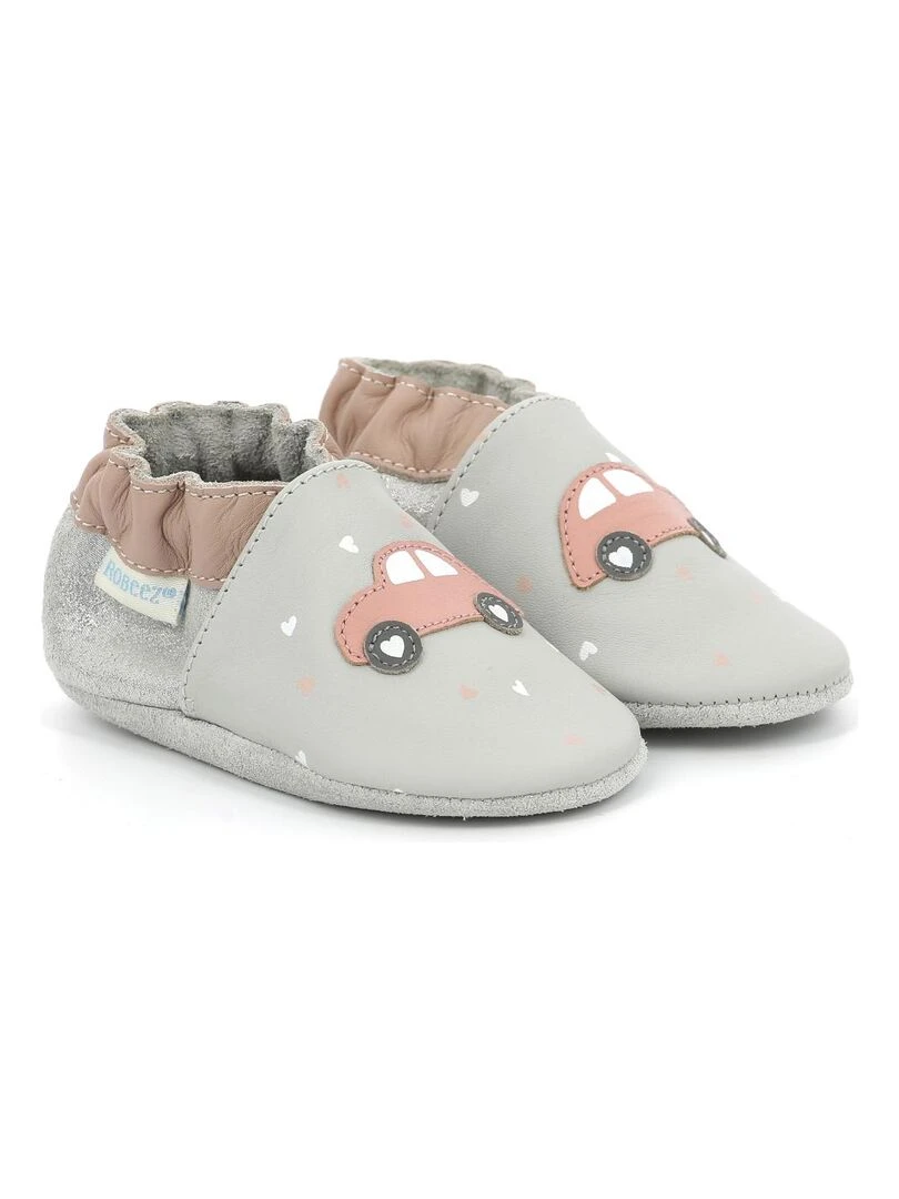 Chaussons Cuir Welcomehome Gris