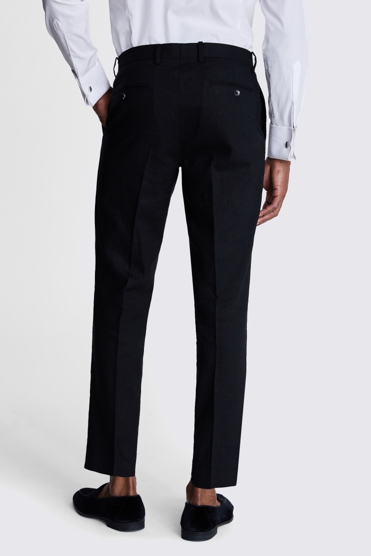 Italian Slim Fit Navy Check Trousers   Buy Online at Moss