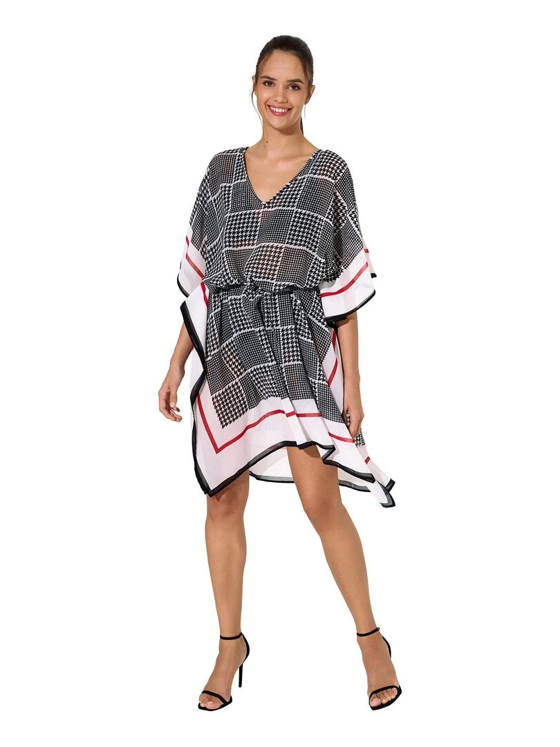 Caftan de plage Quito   Noir