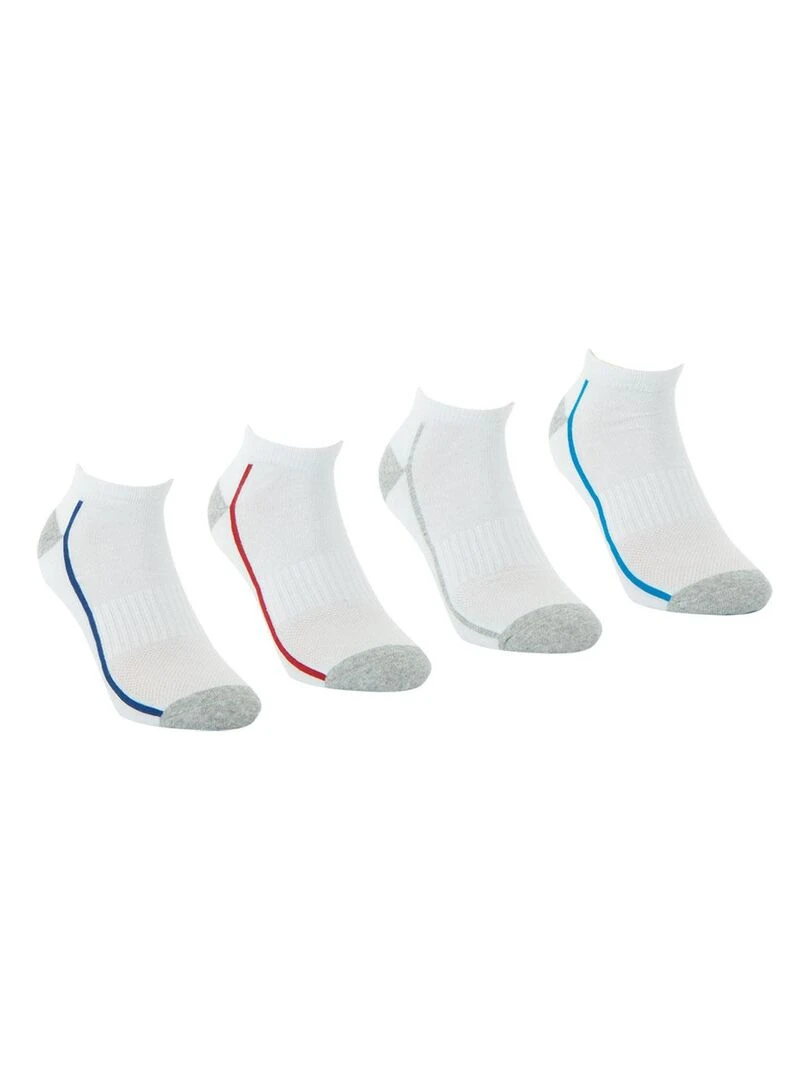 Lot de 4 paires de chaussettes de sport courtes Blanc