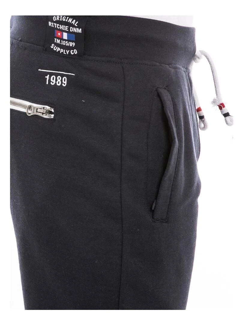 Pantalon jogging slim CAMDEN   Bleu marine