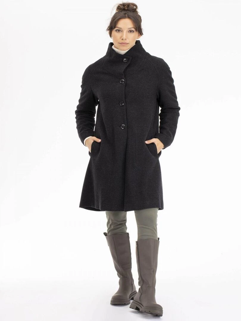 Manteau  MAELLE   Gérard Pasquier   gris anthracite