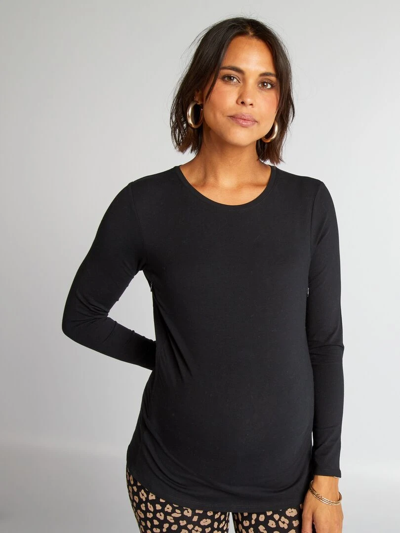 T shirt grossesse et allaitement   noir