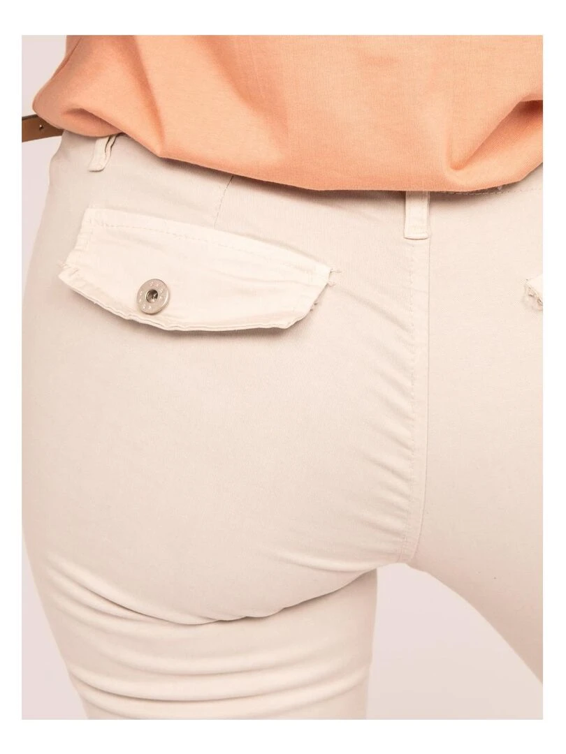 Pantalon chino slim ELLEN   Beige