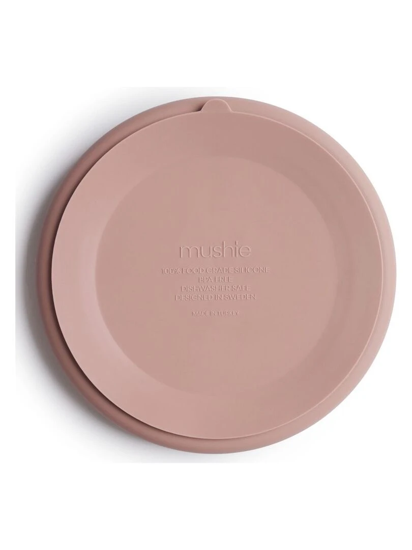 Assiette à compartiments en silicone avec ventouse Blush   Rose