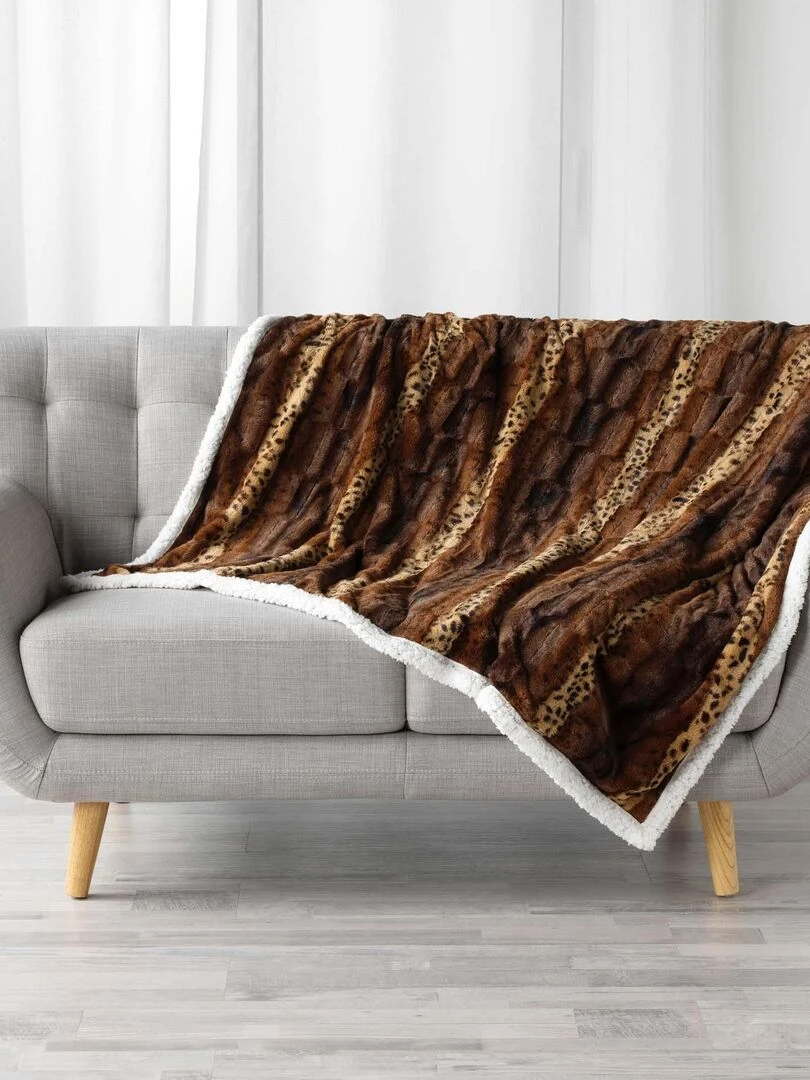 Plaid sherpa Grizzly choco Marron