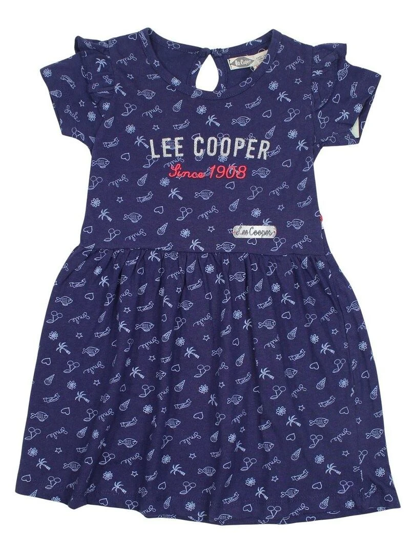 Lee Cooper Robe fille imprimé Lee Cooper en coton Bleu marine