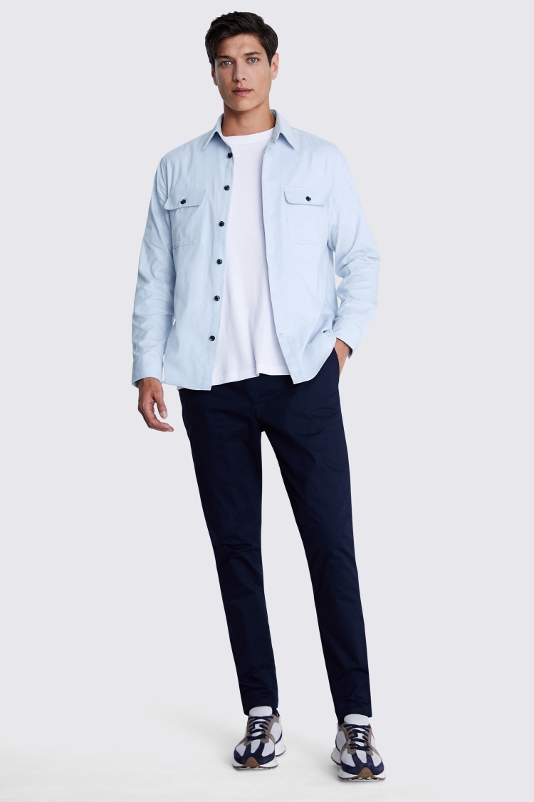 Slim Fit Sky Oxford Shirt   Buy Online at Moss