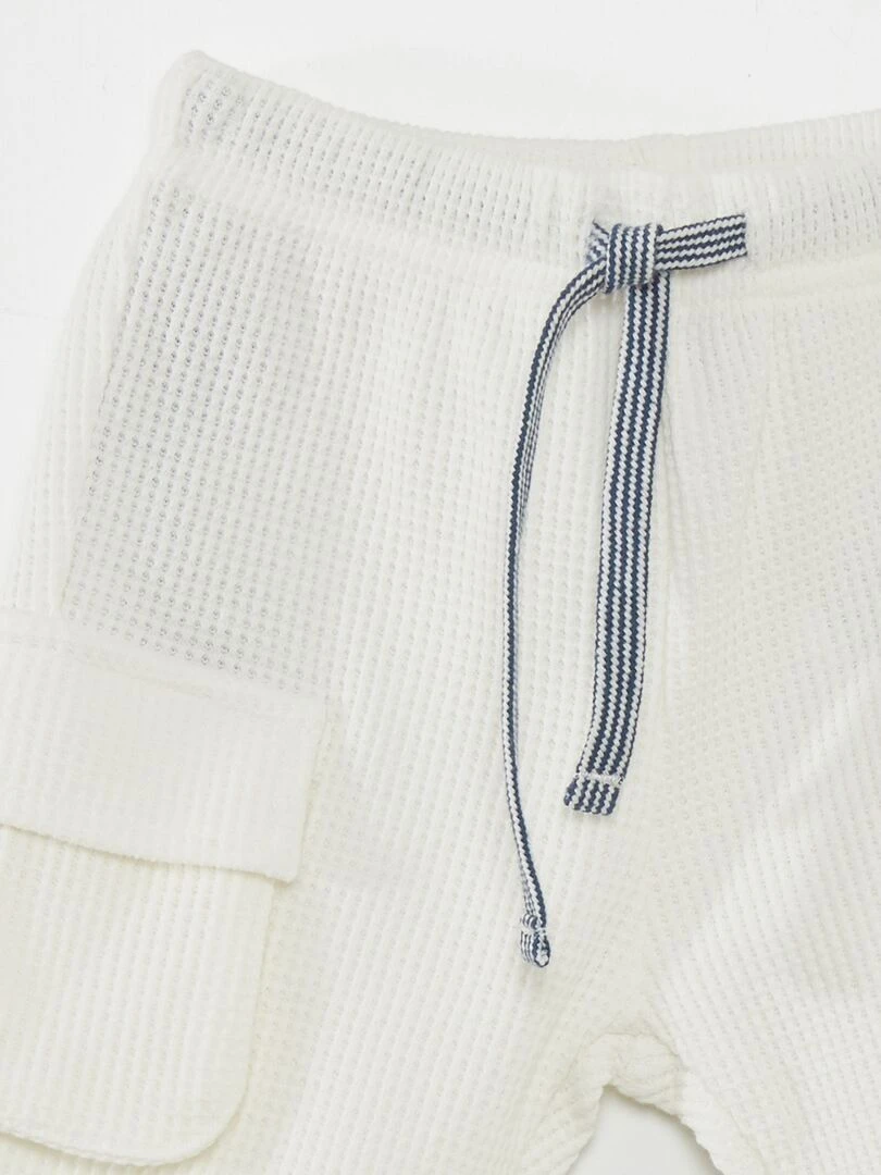 Jogging nid d'abeilles   Blanc