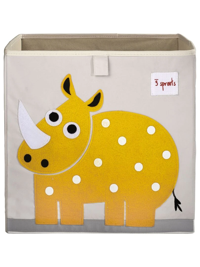 Cube de rangement Rhinocéros (33 5 x 33 5 cm) Jaune