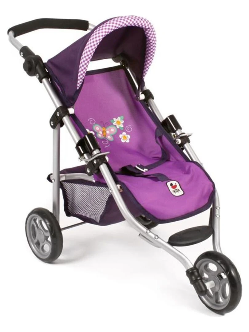 Petite poussette de jogging LOLA pour poupées Purple Checker N/A