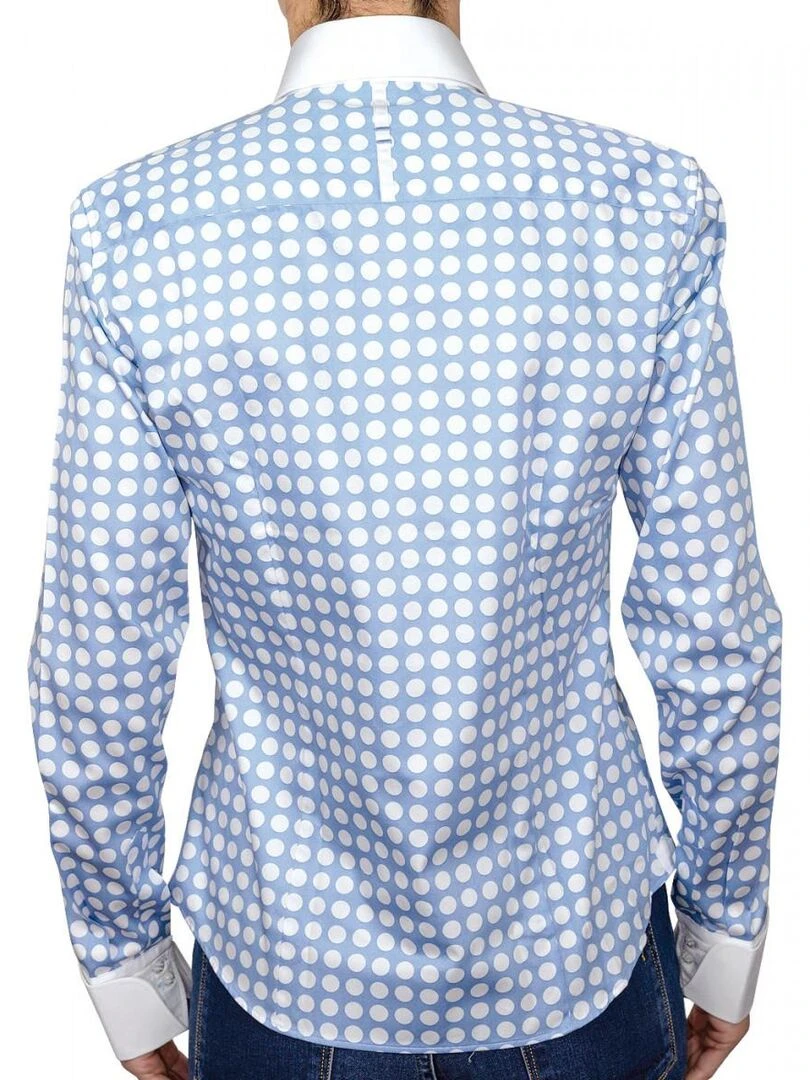 Chemise à pois DOTS   Bleu