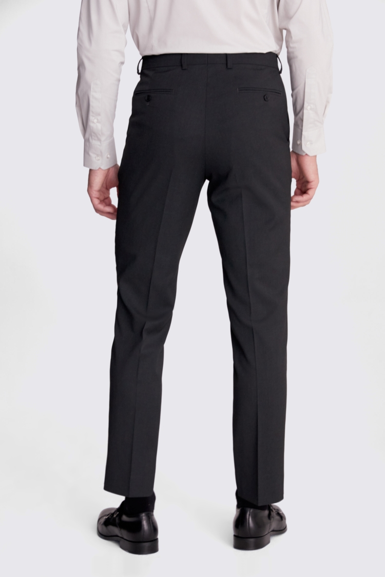 Regular Fit Charcoal Stretch Trousers Buy Online at Moss