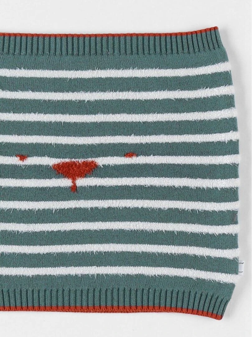 Echarpe tube rayée  forêt   Noukie's   Vert