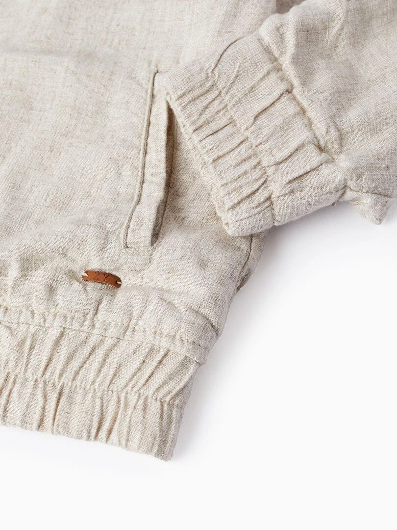 Veste Bomber en Lin pour Garçon   Beige
