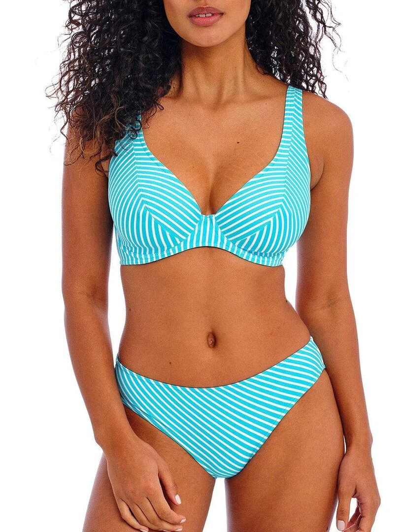 Haut de maillot rayé avec armatures Jewel cove stripe Bleu