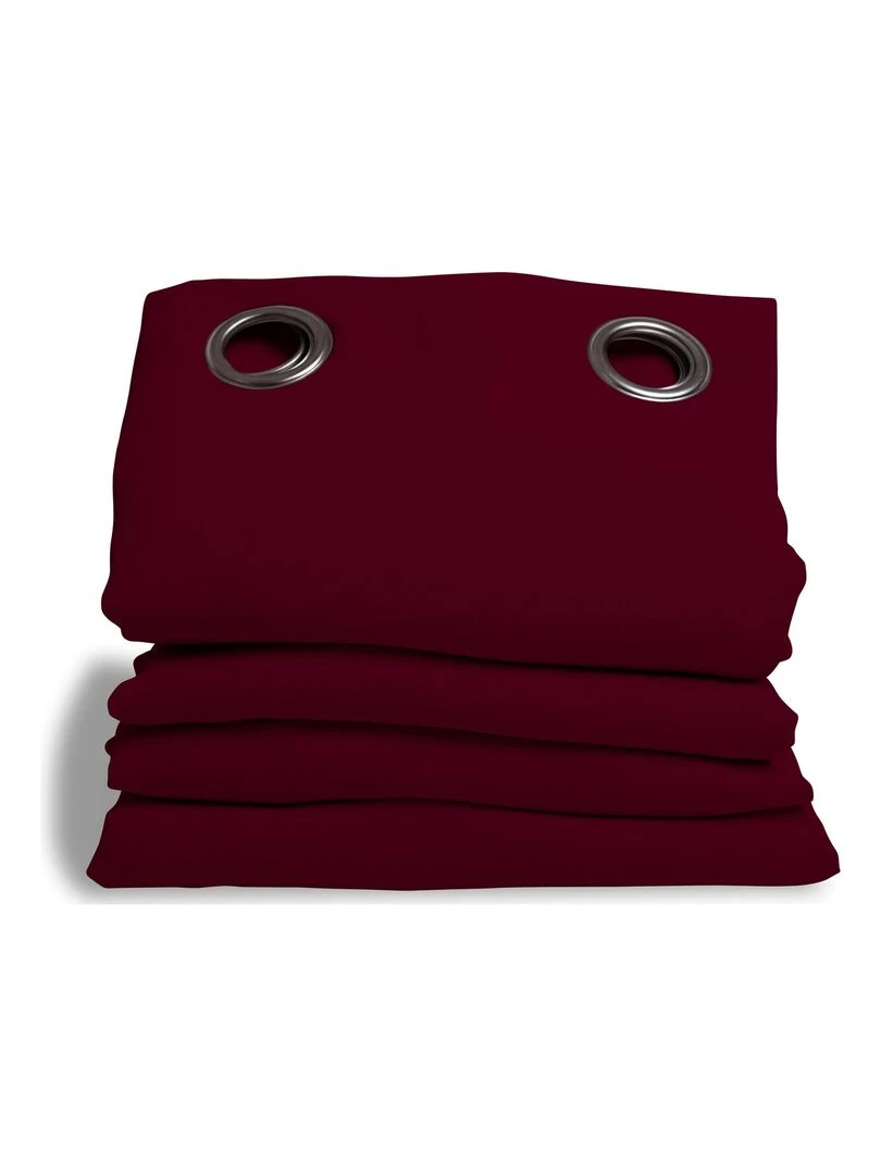 Rideau Grande hauteur Phonique Thermique et Occultant "Moondream" Rouge foncé