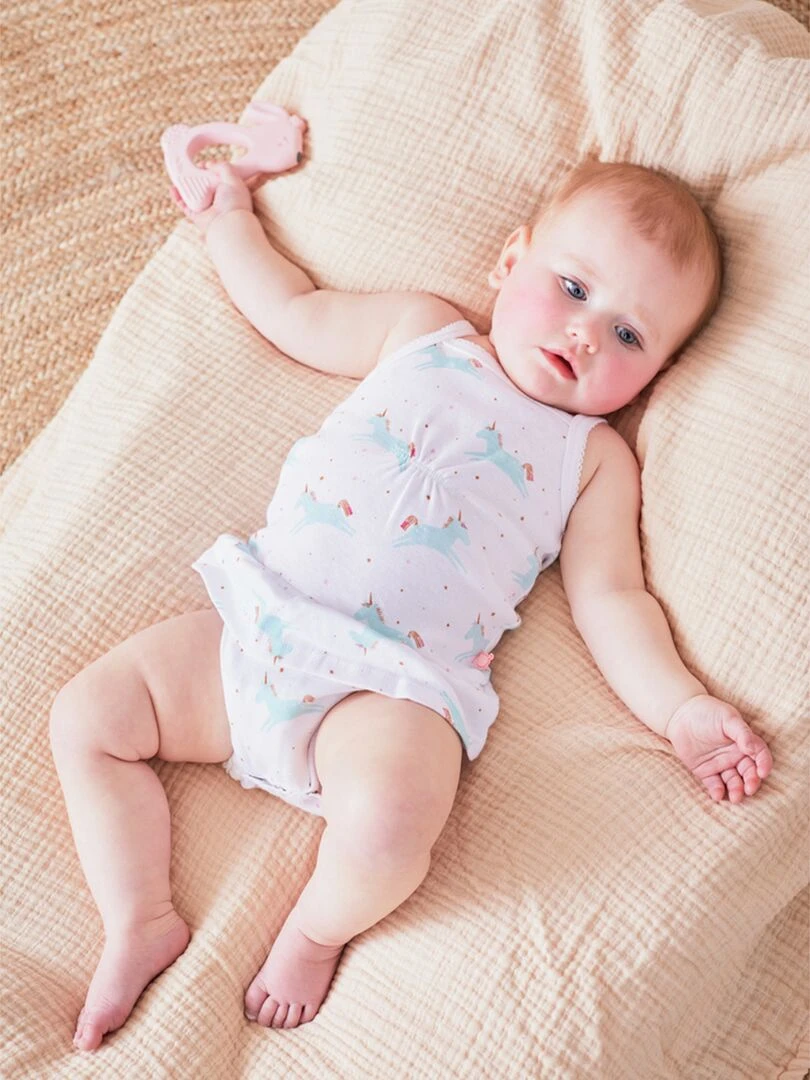 Body jupette sans manches Blanc