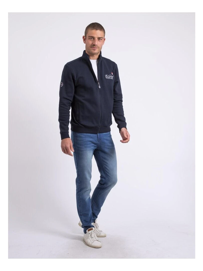 Sweat zippé col montant WALSEA   Bleu marine