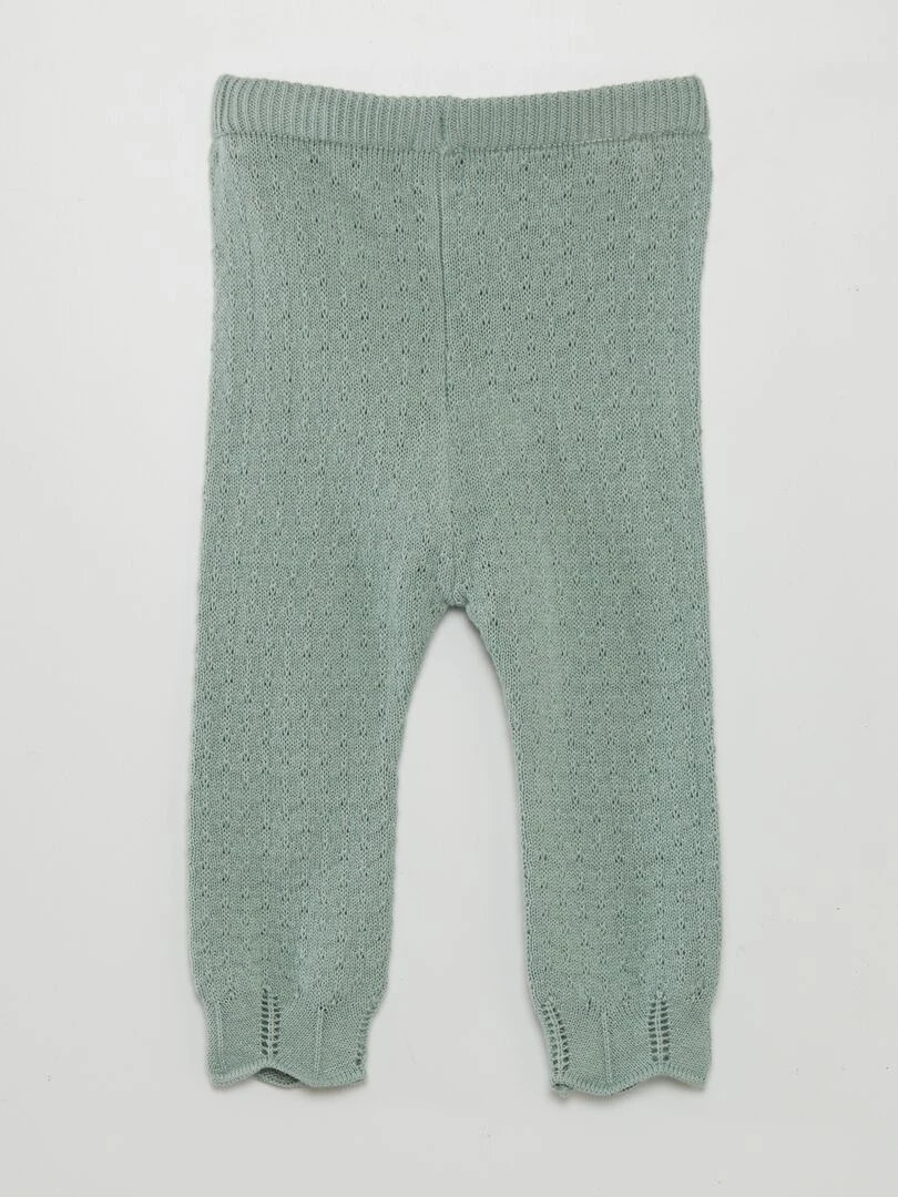 Ensemble legging en tricot + chaussettes   Vert