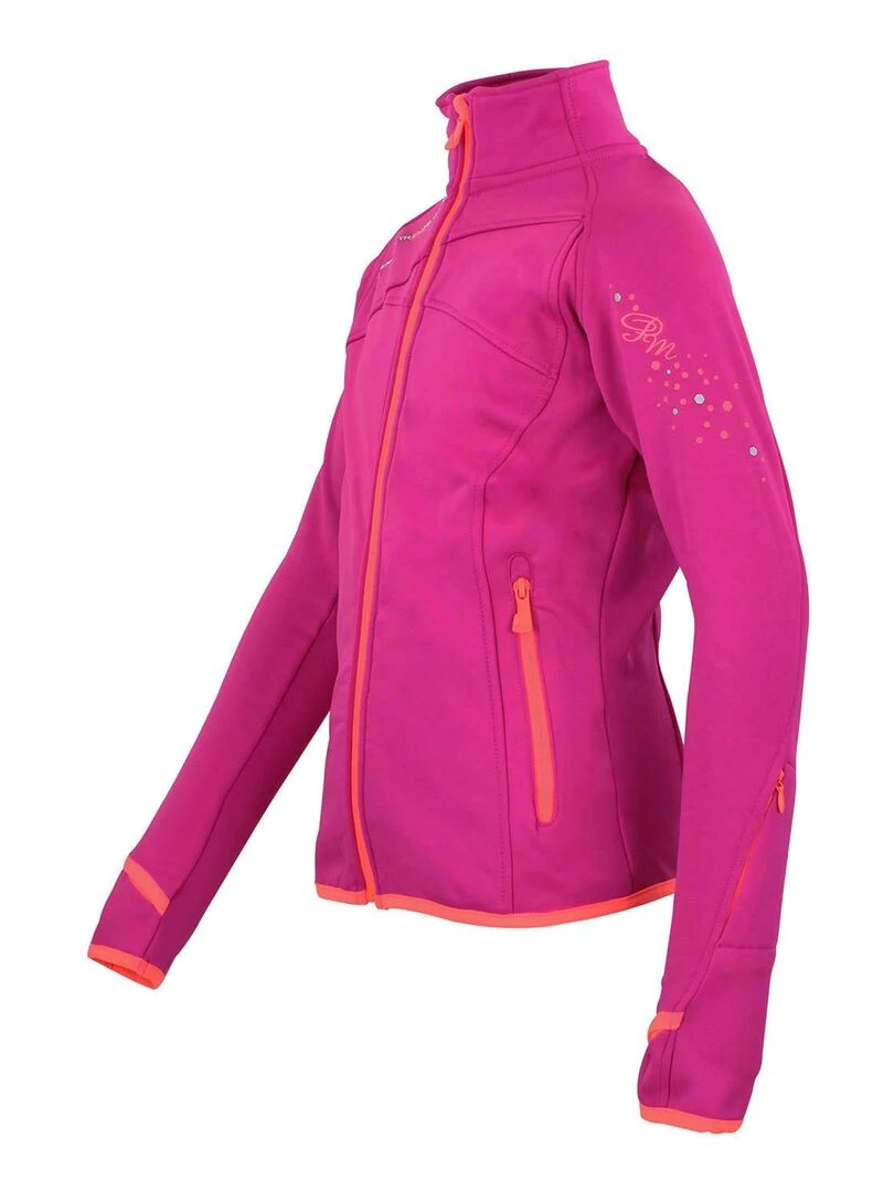Blouson polarshell fille GACLIMATE   PEAK MOUNTAIN   Rose fushia