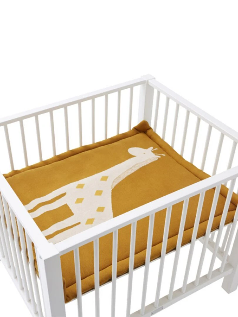 Tapis De Parc Et De Jeu En Tricot Tso Girafe (75 X 95 Cm) Jaune