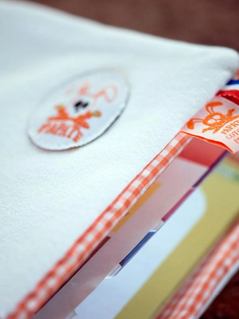 Protège Carnet De Santé En Coton Bio Wooly   Blanc