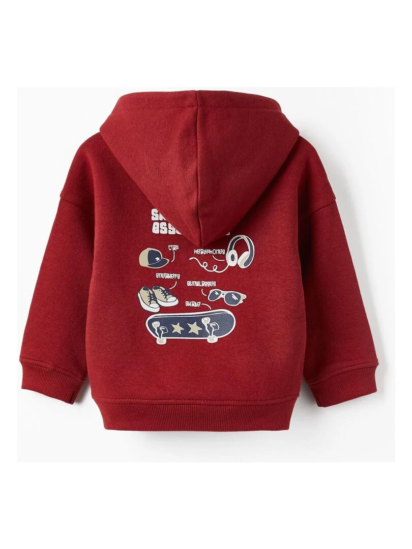 Sweat à capuche en molleton pour bébé garçon 'Skateboard'  Skater's’ Dictionary   Rouge foncé