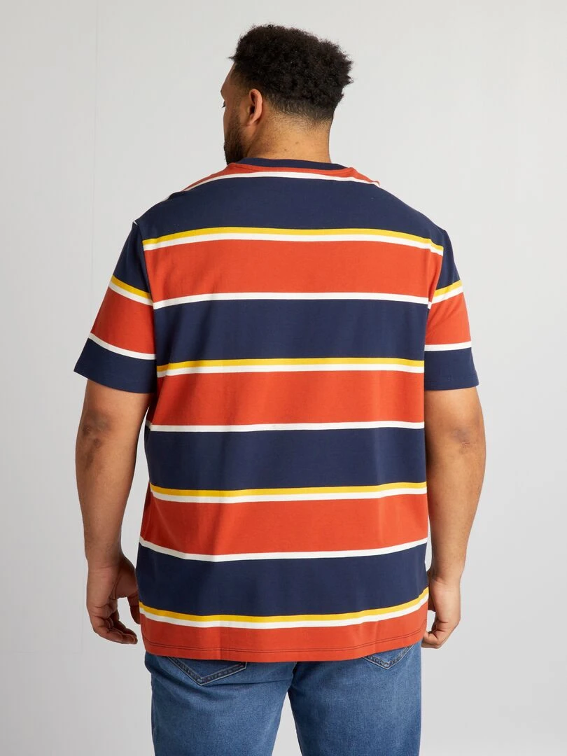 T shirt en matière piquée   orange