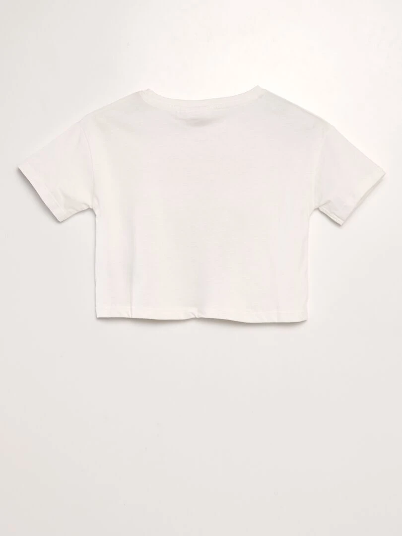 T shirt  'Pikachu' crop top   blanc