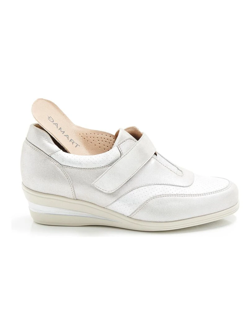Derbies irisés à scratch   Damart   Argenté