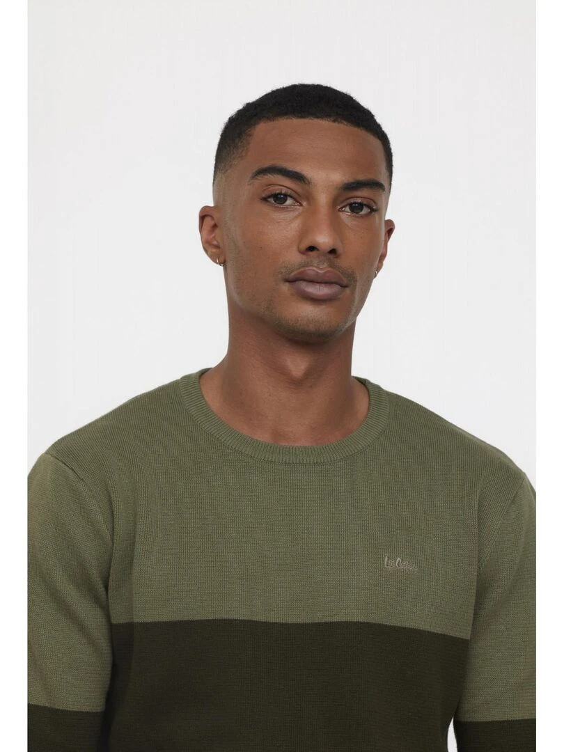Lee Cooper   Pull manches longues coton regular CAYU   Vert