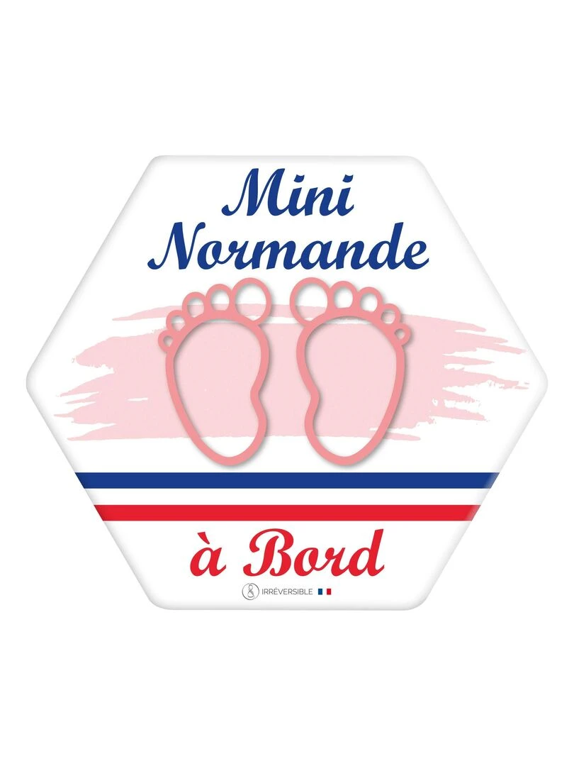 Adhésif bébé à bord Mini Normand Rose