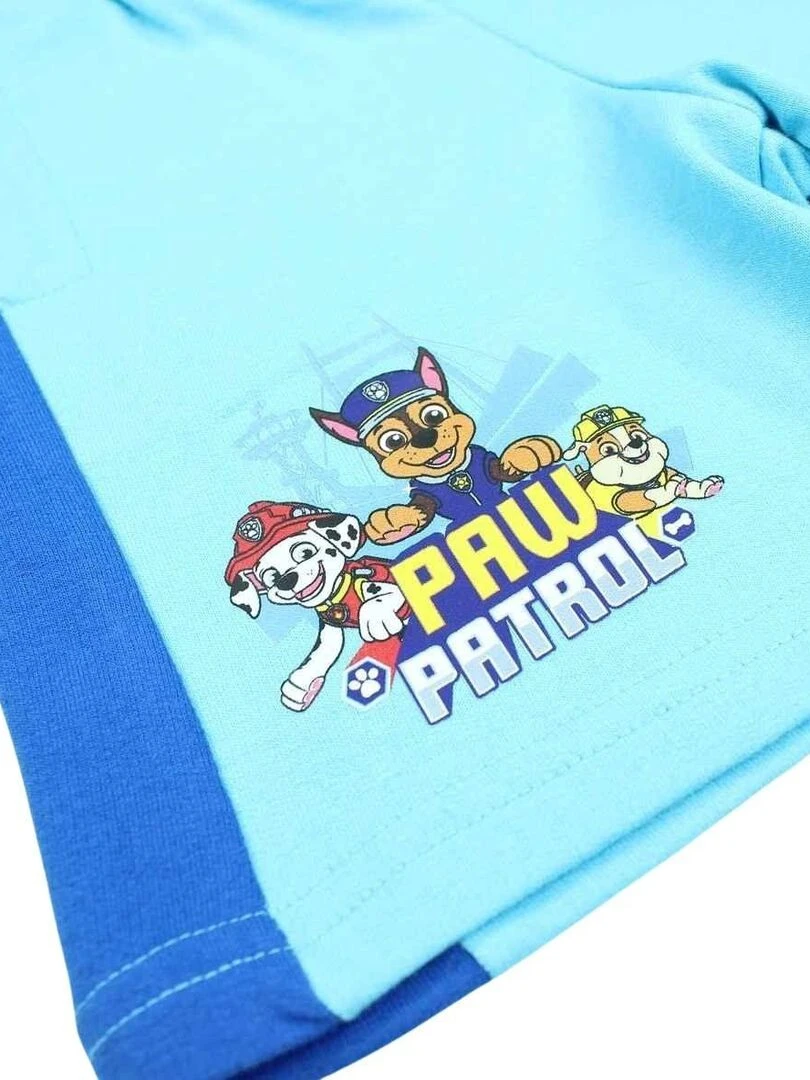 La Pat' Patrouille   Short garçon imprimé La Pat' Patrouille en coton   Bleu