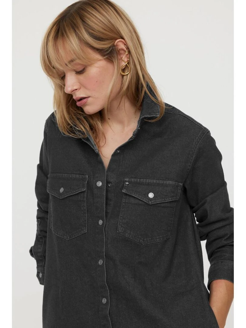 Lee Cooper   Robe manches longues coton regular LOUISON   Gris