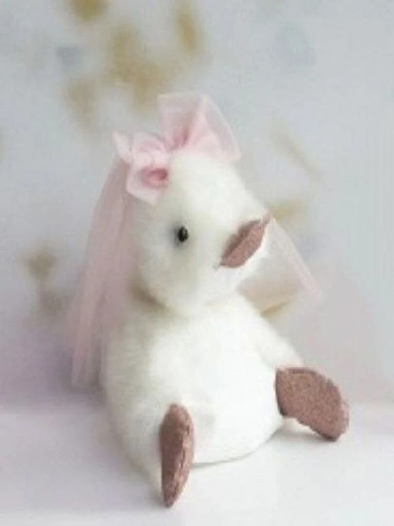 doudou Doudou et compagnie Canard Blanc Just Married 18 cms Coin Coin Pantin Blanc
